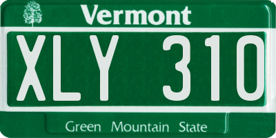 VT license plate XLY310