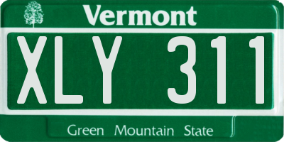 VT license plate XLY311