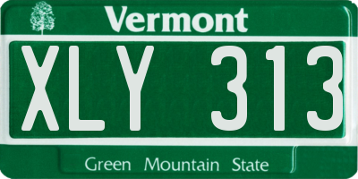 VT license plate XLY313