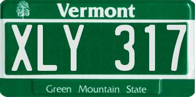 VT license plate XLY317