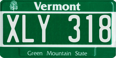 VT license plate XLY318