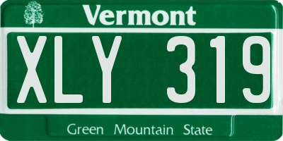 VT license plate XLY319
