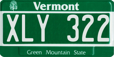 VT license plate XLY322