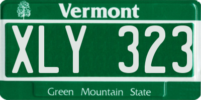 VT license plate XLY323