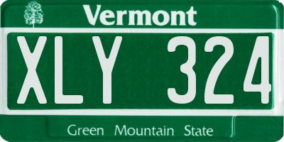 VT license plate XLY324