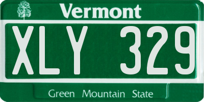 VT license plate XLY329
