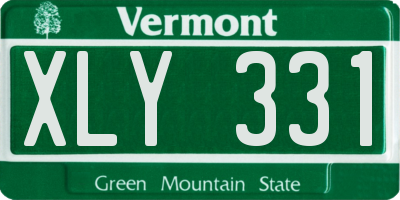 VT license plate XLY331