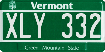 VT license plate XLY332