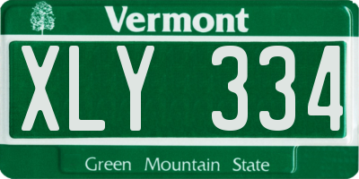 VT license plate XLY334