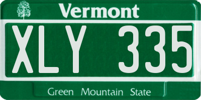 VT license plate XLY335