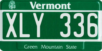 VT license plate XLY336
