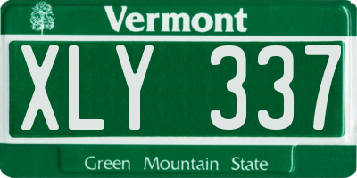 VT license plate XLY337