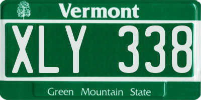 VT license plate XLY338