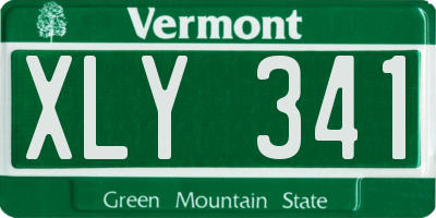 VT license plate XLY341