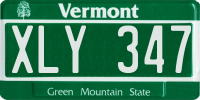 VT license plate XLY347