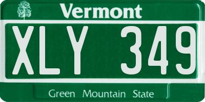 VT license plate XLY349