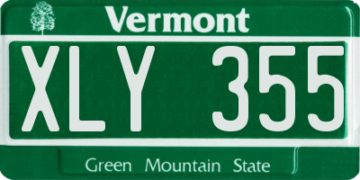 VT license plate XLY355
