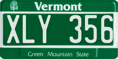VT license plate XLY356