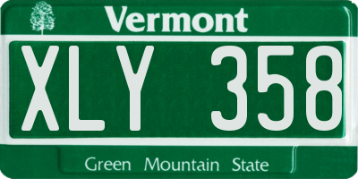 VT license plate XLY358