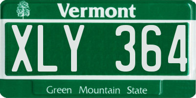 VT license plate XLY364