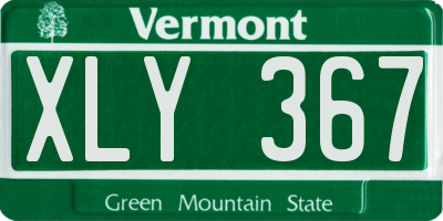 VT license plate XLY367