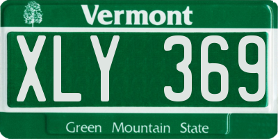 VT license plate XLY369