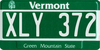 VT license plate XLY372