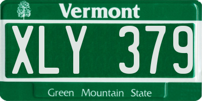 VT license plate XLY379