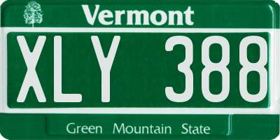 VT license plate XLY388