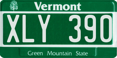 VT license plate XLY390