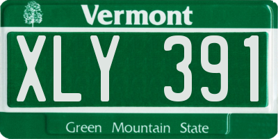 VT license plate XLY391