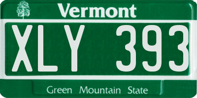VT license plate XLY393