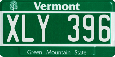 VT license plate XLY396