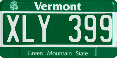 VT license plate XLY399
