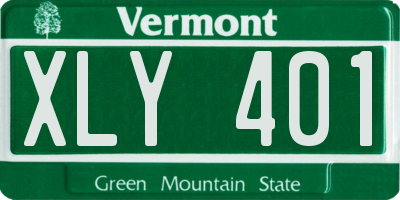 VT license plate XLY401