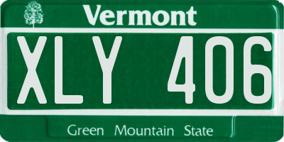 VT license plate XLY406