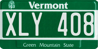 VT license plate XLY408