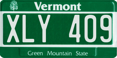 VT license plate XLY409