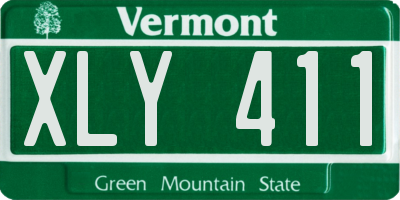 VT license plate XLY411