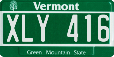 VT license plate XLY416