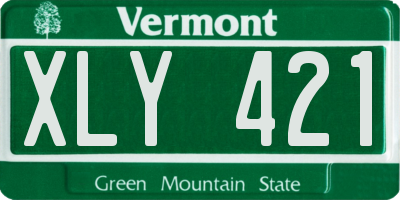 VT license plate XLY421