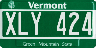 VT license plate XLY424