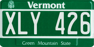 VT license plate XLY426
