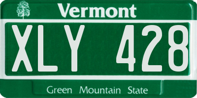 VT license plate XLY428