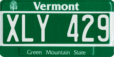 VT license plate XLY429