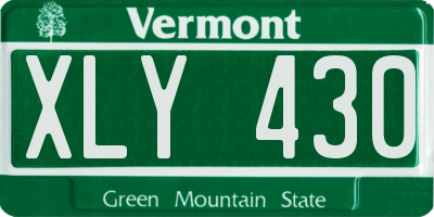 VT license plate XLY430
