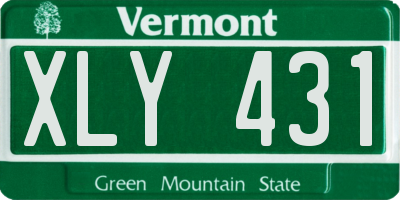 VT license plate XLY431
