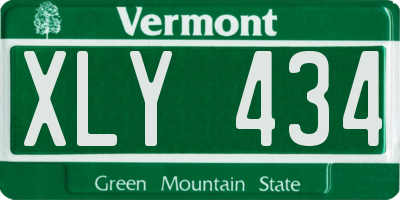 VT license plate XLY434