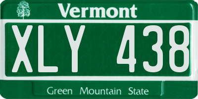 VT license plate XLY438