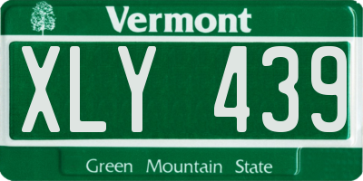 VT license plate XLY439